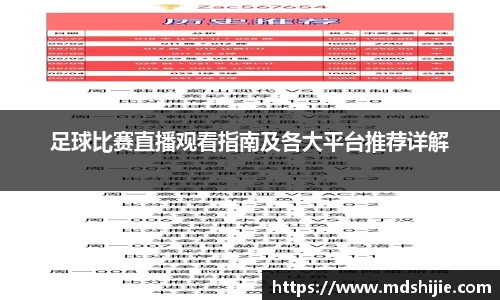 足球比赛直播观看指南及各大平台推荐详解