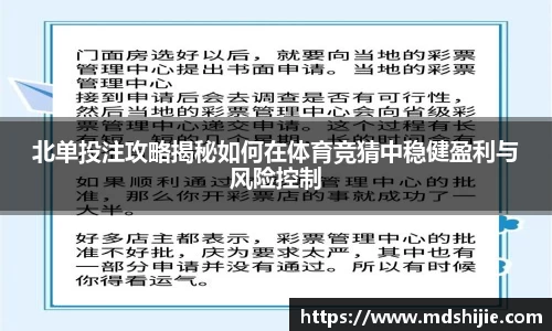 北单投注攻略揭秘如何在体育竞猜中稳健盈利与风险控制